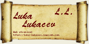 Luka Lukačev vizit kartica